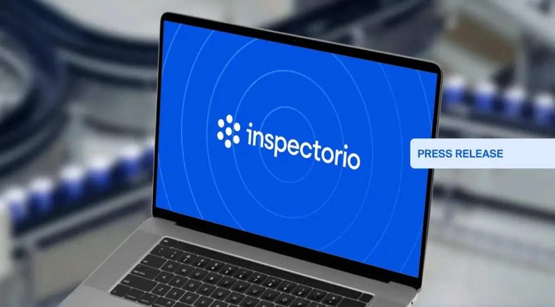Laptop displaying Inspectorio AI-powered supply chain management platform
