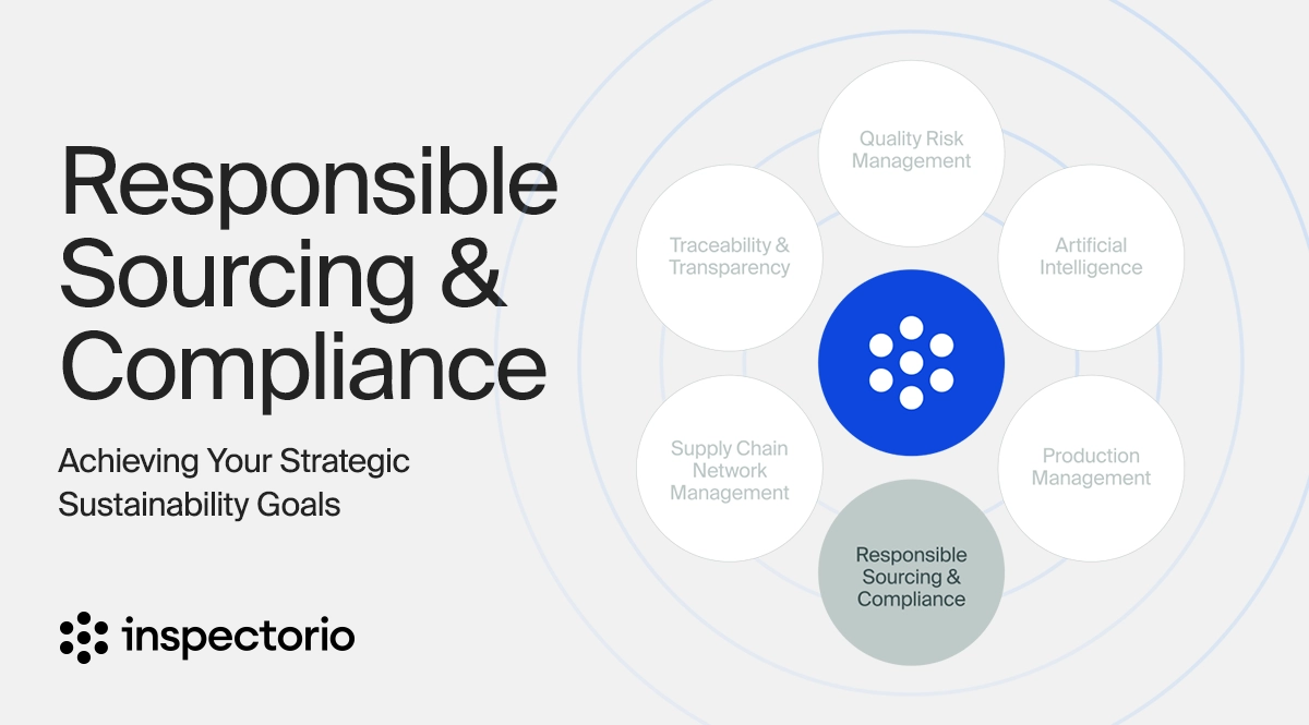 Responsible Sourcing & Compliance diagram for achieving sustainability goals.