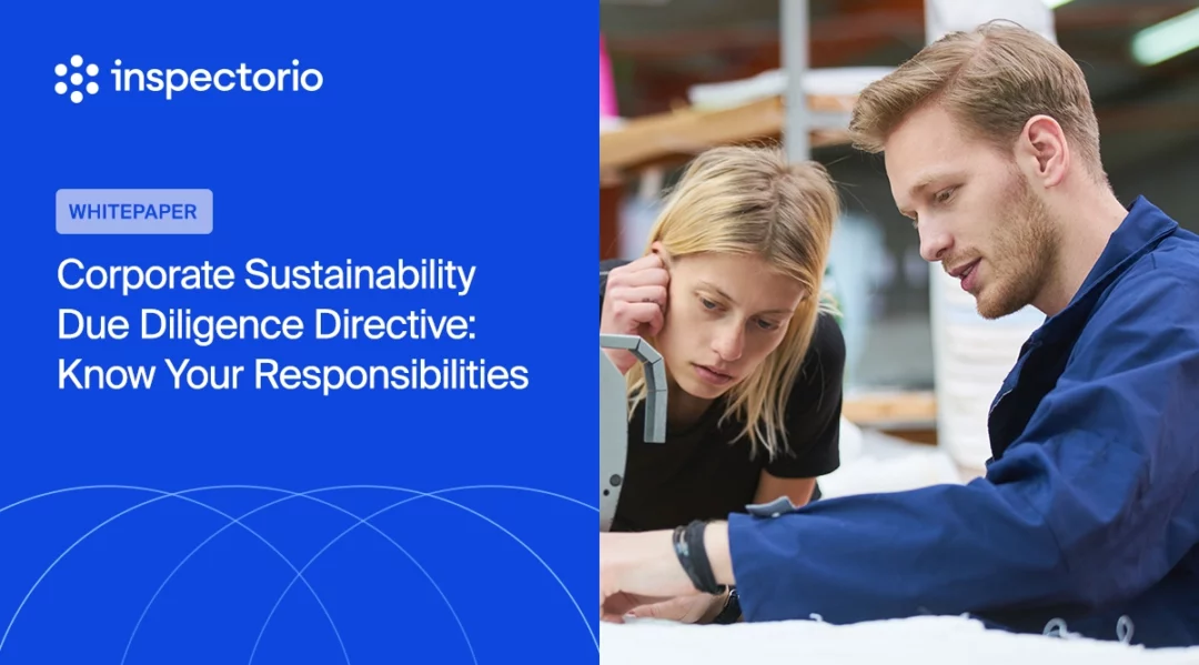 Two professionals reviewing a document, related to Corporate Sustainability Due Diligence Directive