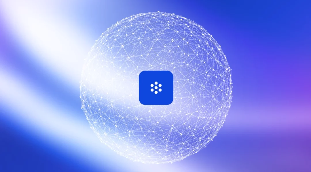 Inspectorio logo within a glowing sphere representing a global supply chain network.