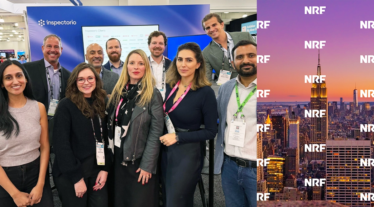 NRF 2026: Inspectorio team at the NRF event, discussing supply chain excellence.